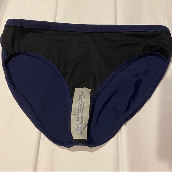 Women's Swim Brief Bikini Bottom - Navy Blue - Picture 5 of 7